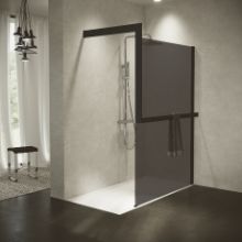Docce walk-in - Kuadra H Frame fumé