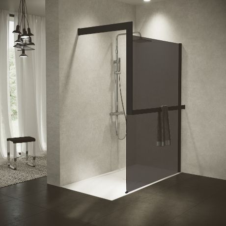 Docce walk-in - Kuadra H Frame fumé