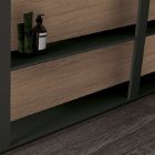Frame nero opaco + legno Rovere Fiemme