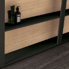 Frame nero opaco + legno Rovere Miele